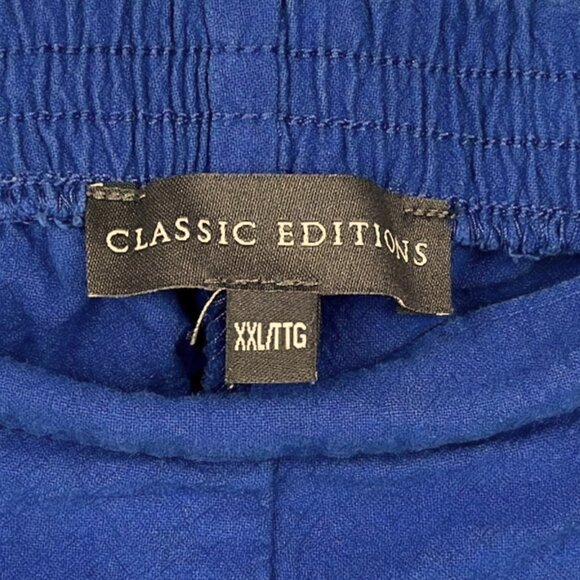 Classic Editions Blue Capri Women XXL Pull On Elastic Cargo Pocket - Picture 7 of 9